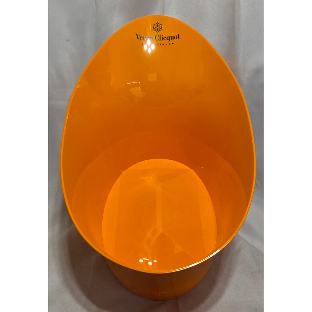 Veuve Clicquot Orange Champagne Ice Bucket Acrylic Asymmetrical Barware Logo